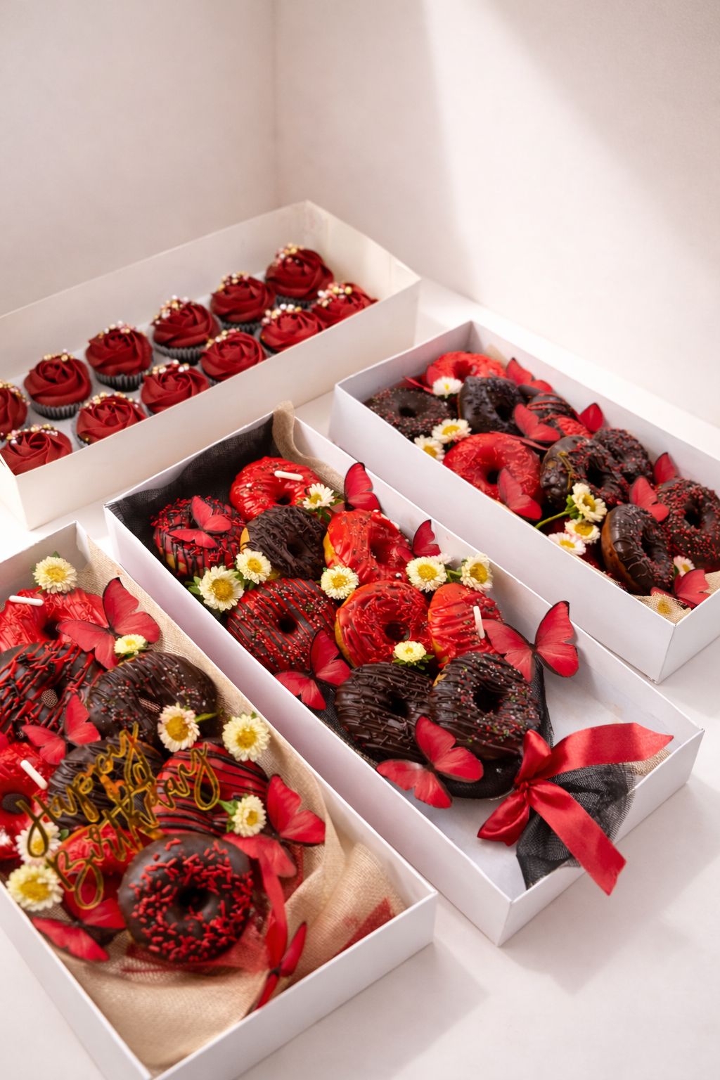 Sweetheart Donut Bouquet Box